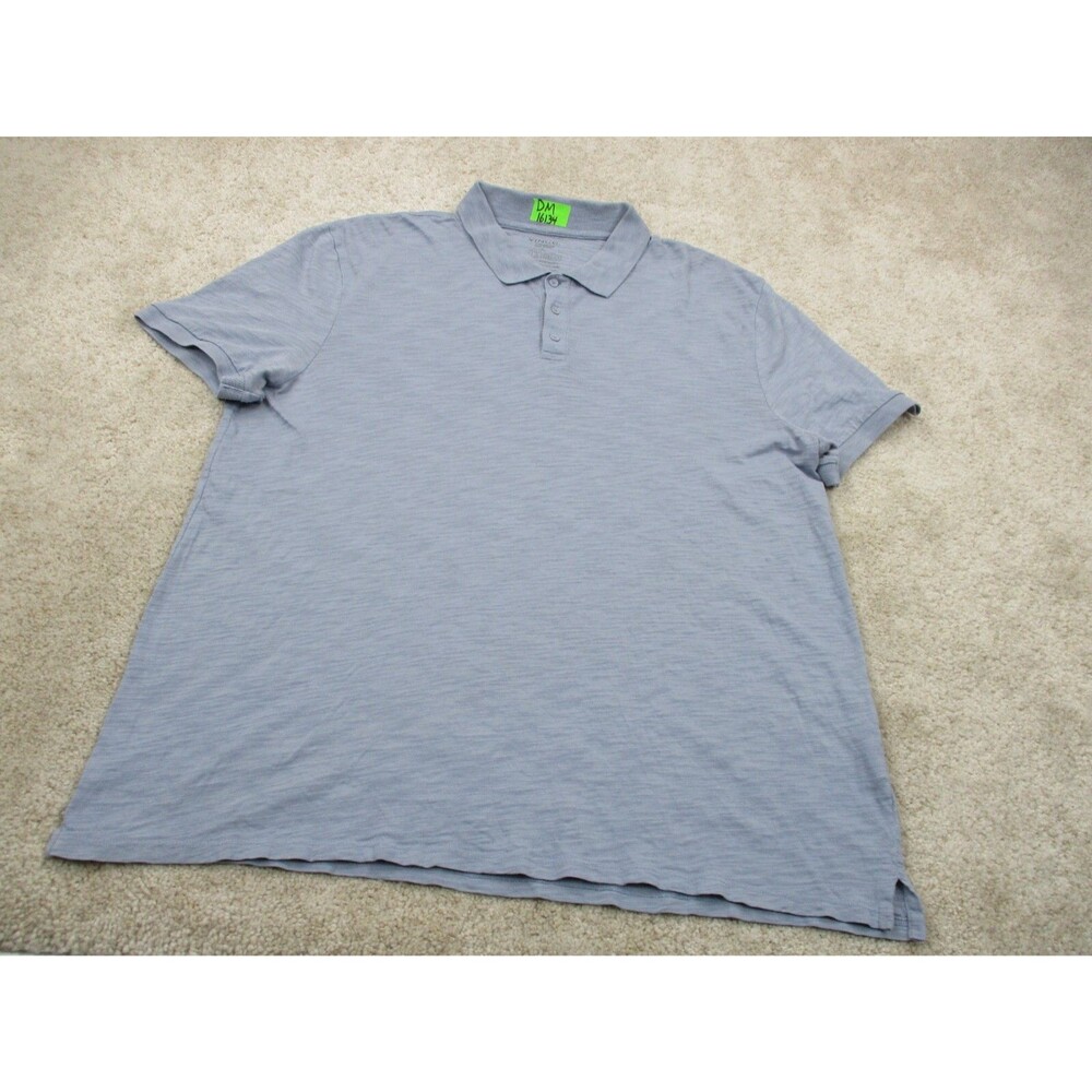 Vince Polo Shirt Adult Extra Large XL Blue Lightweight Cotton Casual Rugby Mens - Picture 2 of 11